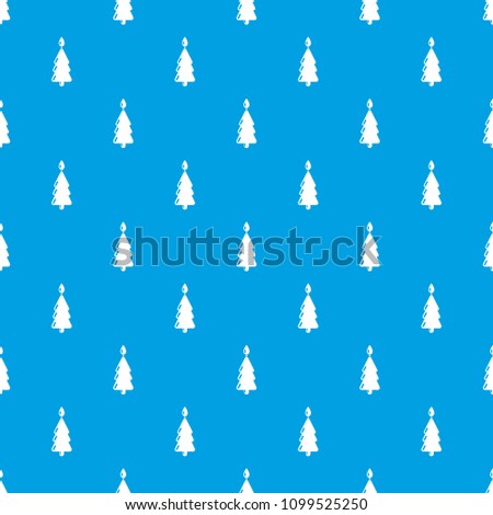 Candle christmas pattern vector seamless blue repeat for any use
