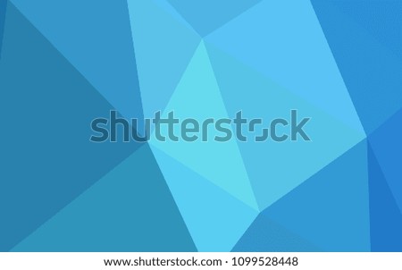 Light BLUE vector polygonal background. A sample with polygonal shapes. Textured pattern for your backgrounds.