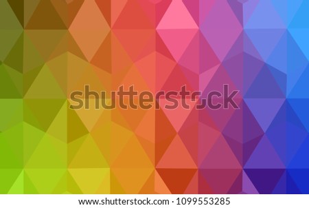 Light Multicolor vector triangle mosaic template. Shining polygonal illustration, which consist of triangles. Brand new style for your business design.