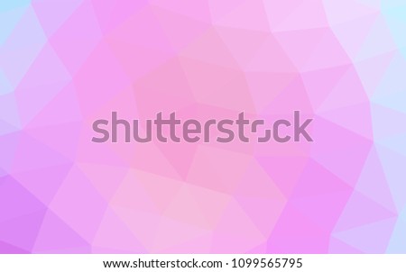 Light Pink, Blue vector blurry triangle background. Shining illustration, which consist of triangles. Triangular pattern for your business design.