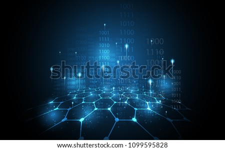 Security cyber digital code Abstract technology background protect system innovation concept  vector illustration
 Royalty-Free Stock Photo #1099595828
