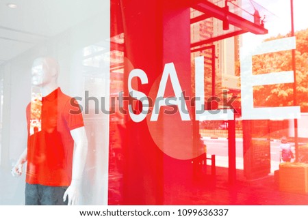 Sign of sale shopping