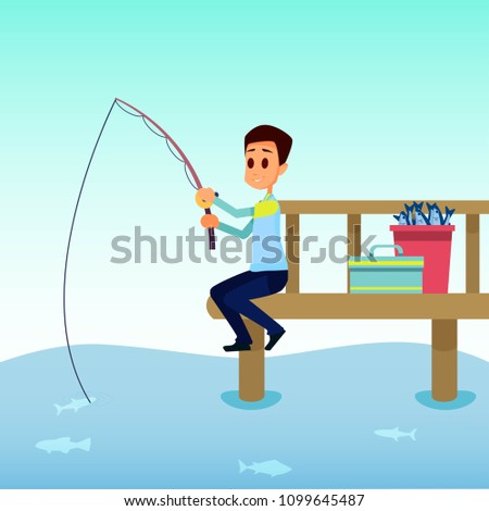 Fishing Illustration Design