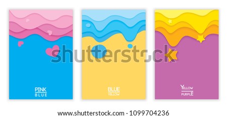 Illustration vector eps 10 of colorful background design with pink, blue, purple colors for set cover or template.
