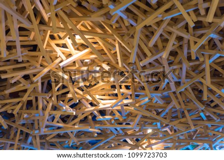 Wood ceiling interior