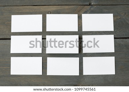 Template for branding identity. For graphic designers presentations and portfolios, mock-up, isolated on wooden background.