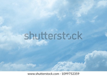 Blue sky cloudy in a day summer season
