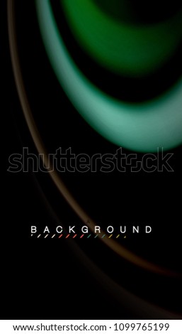 Abstract wave lines fluid rainbow style color stripes on black background. Vector artistic illustration for presentation, app wallpaper, banner or poster
