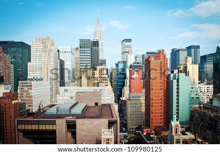 New York City Manhattan skyline view.