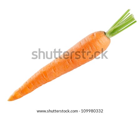 Carrot on white background Royalty-Free Stock Photo #109980332