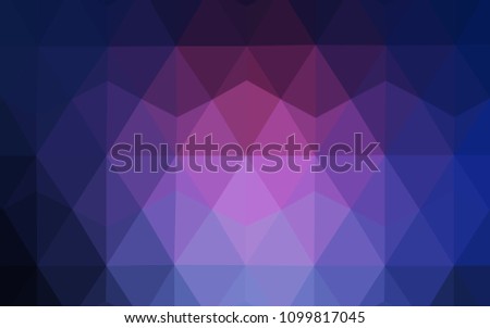 Dark Pink, Blue vector shining triangular backdrop. Shining colorful illustration with triangles. Template for cell phone's backgrounds.