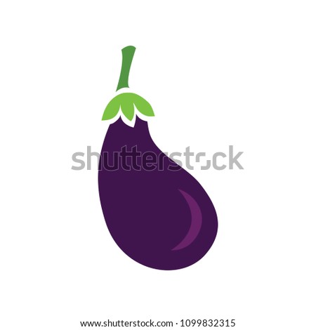 vector Eggplant illustration - vegetable clip art isolated - food icon