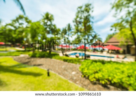 Abstract blur and defocused hotel and resort background for travel and vacation