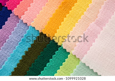 colorful fabric palette.