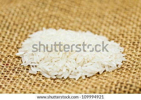 Rice on cloth