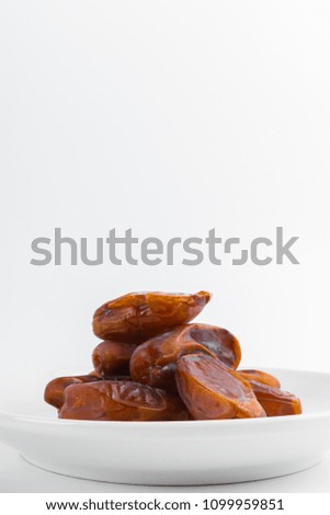 The concept of dates with isolated white background