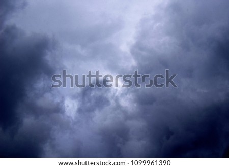 Photo of the sky in the rain. Overcast.