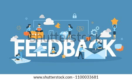 Feedback concept illustration. Idea of reviews and advices. Royalty-Free Stock Photo #1100033681