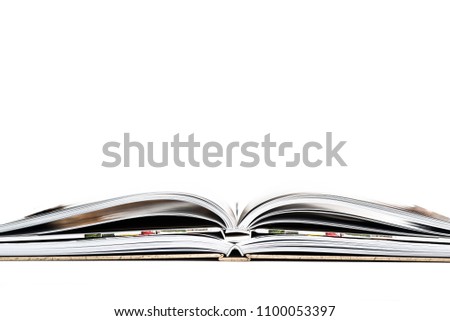 A big book on white background