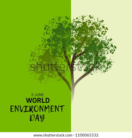 Vector illustration of a Background for World Environment Day.