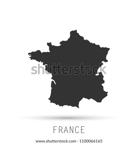 Map of France. Vector stock illustration.