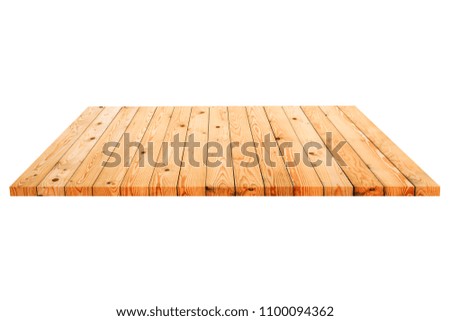 Wood plank isolated white background