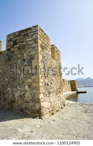 The Fortress of Kales, Ierapetra, Crete, Greece, built in the early years of Venetian rule about 1200 AD. It says it has been built by pirates!!!                             