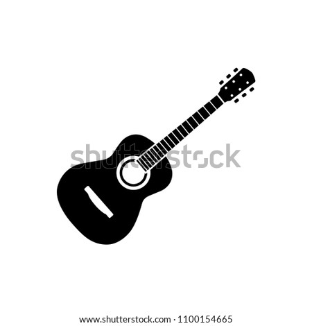acoustic guitar icon vector