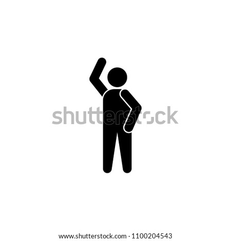 To raise a hand icon. Element of conversation icon for mobile concept and web apps. Isolated To raise a hand icon can be used for web and mobile on white background