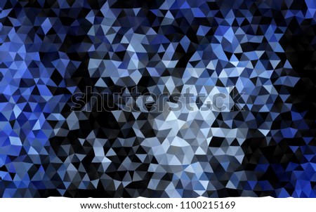 Dark BLUE vector low poly template. Glitter abstract illustration with an elegant design. The polygonal design can be used for your web site.