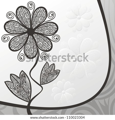 Vector illustration of floral pattern background