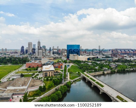 Indianapolis, Indiana Skyline Drone Aerial Photo