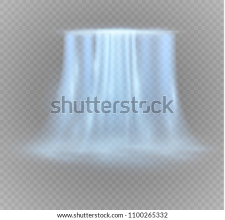 Waterfall, isolated on transparent background.vector illustration. A stream of water.