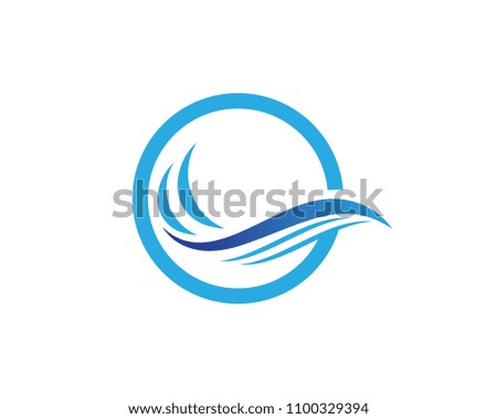 Water Wave symbol and Logo Template vector
