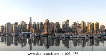 Vancouver Skyline Panorama from the Seawall.