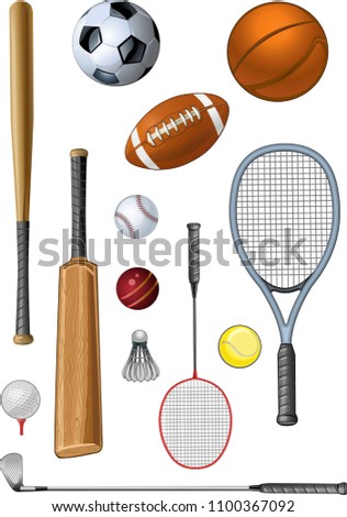 Set of All Sport Elements  Illustration