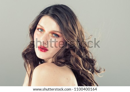 Color makeup woman beauty face