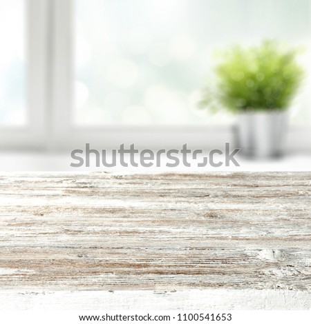 Summer table background and free space for your decoration. 
