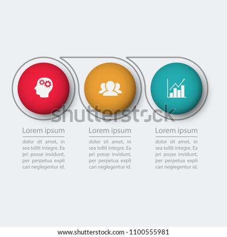 Vector infographic template for diagram, graph, presentation, chart, business concept with 3 options.