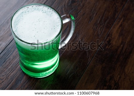 Glass of Green Beer for St Patrick's Day