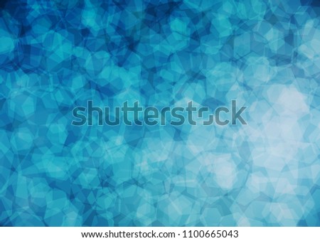 Dark BLUE vector blurry hexagon pattern. A sample with polygonal shapes. The polygonal design can be used for your web site.