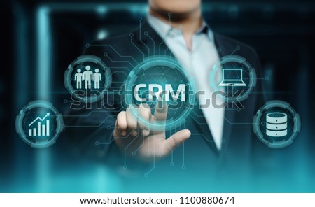 CRM Customer Relationship Management Business Internet Techology Concept. Royalty-Free Stock Photo #1100880674