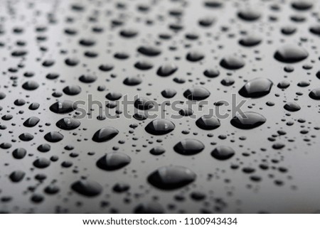 macro drops on a black background