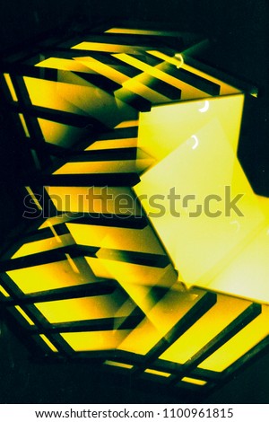 Yellow-green abstract multiexpose lomography film