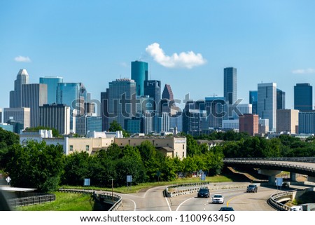 Houston skyline view from the south side of the city.