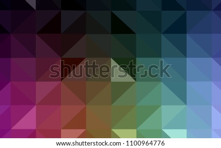Dark Multicolor vector polygonal background. Glitter abstract illustration with an elegant triangles. Pattern for a brand book's backdrop.
