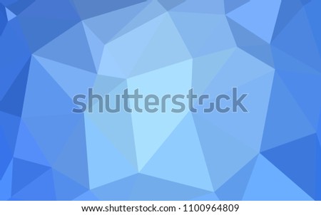 Light BLUE vector low poly cover. Elegant bright polygonal illustration with gradient. Completely new template for your banner.