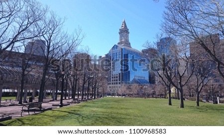 Boston downtown park.