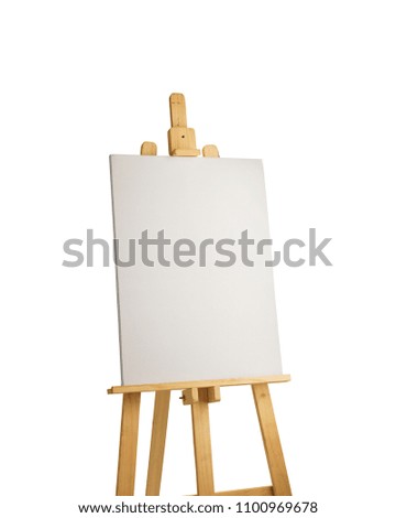 painter easel on white background