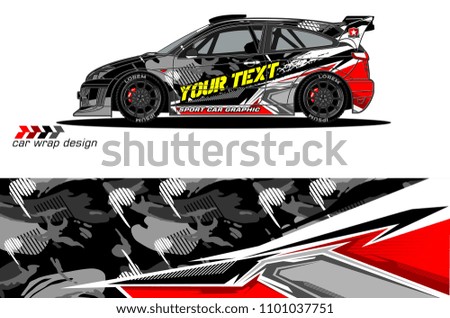 Race car livery vector designs.  abstract background for vehicle vinyl wrap design